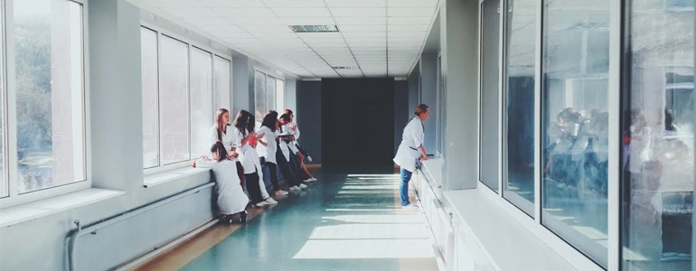 doctors on a windowsill