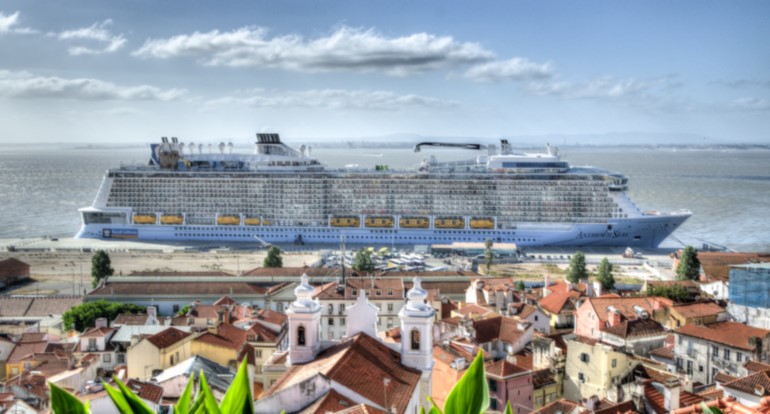 Cruise ship in port